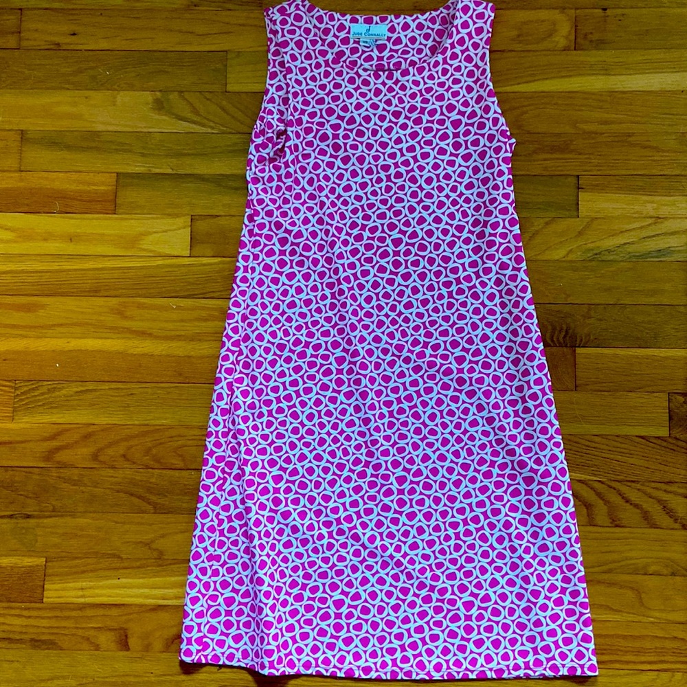 Jude Connally Pink and white sleeveless dress